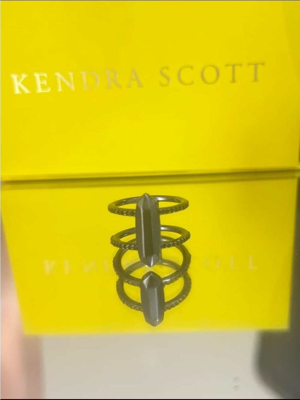 Kendra Scott Women's Abra Band Ring in Gunmetal Size 6 #987 - Picture 5 of 9